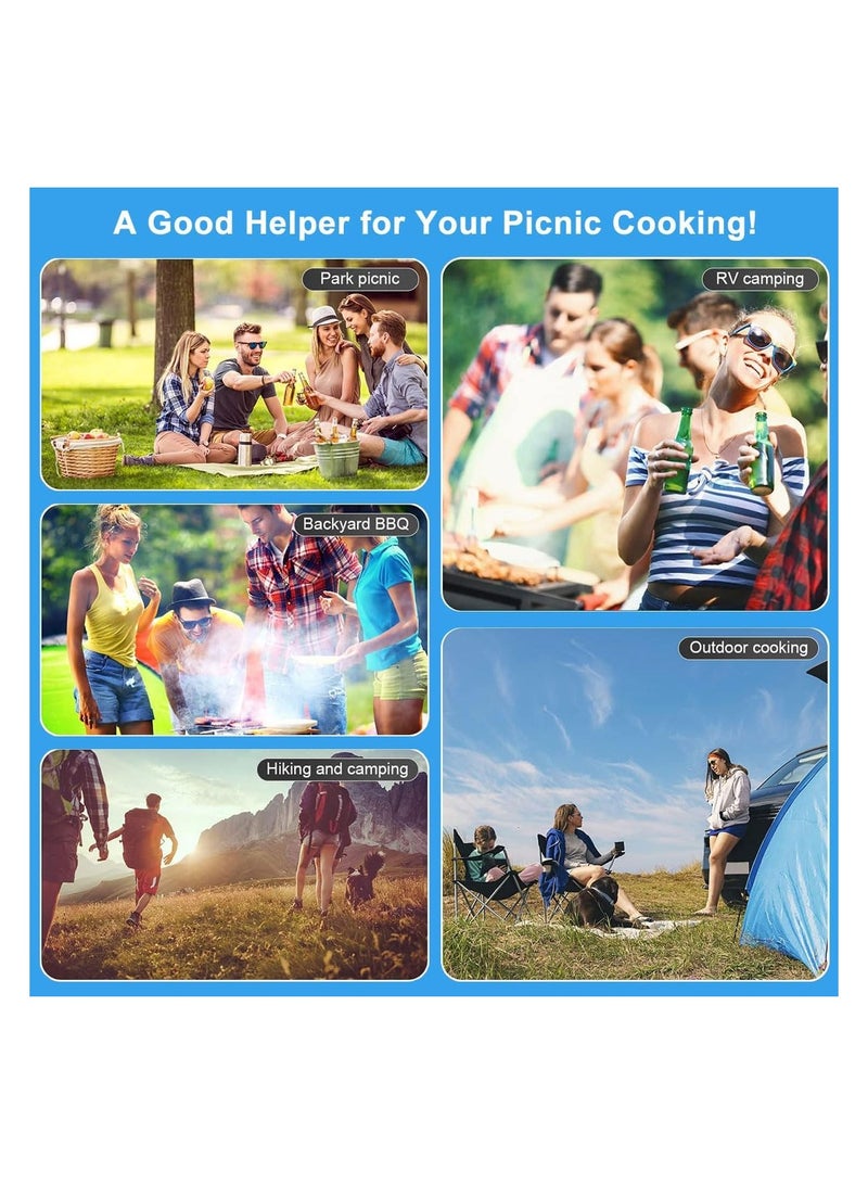 Camping Kitchen Utensil Set 15pcs – Portable BBQ Cookware Organizer, Compact Stainless Steel Camping Cooking Accessories with Case for Outdoor Campfire, Picnic, Travel & Backpacking - Image 5