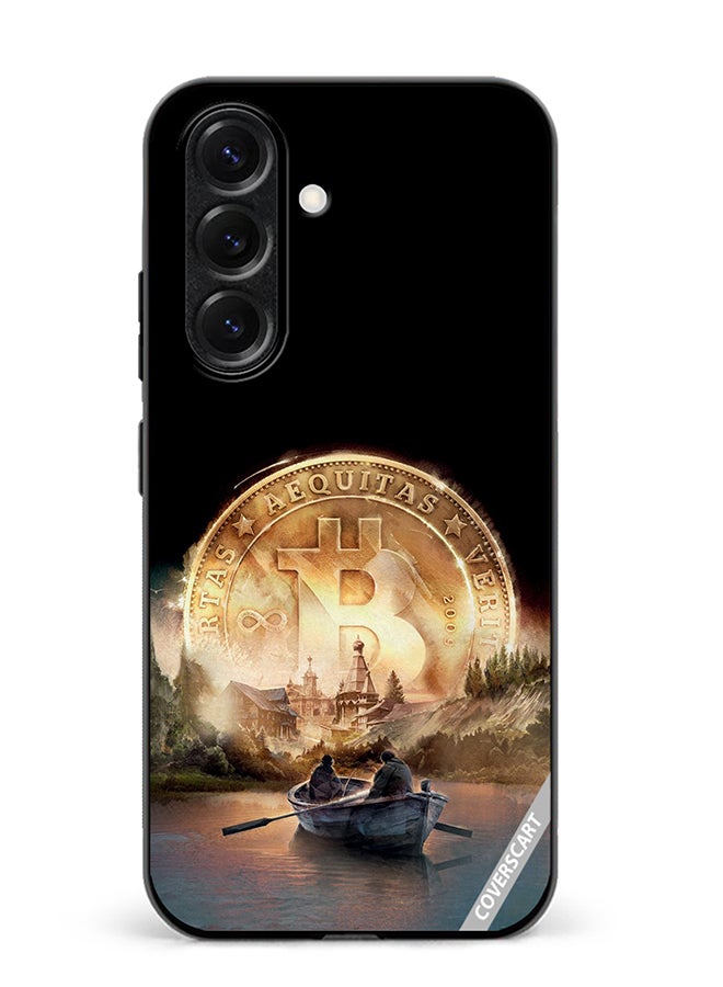 VR CREATIVE Protective Case Cover For Samsung Galaxy S25 River Of Bitcoin Design Multicolour