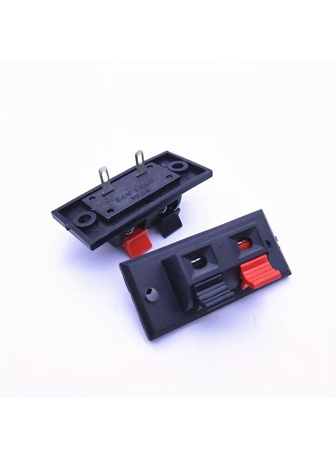 2pcs Spring Audio Connector Clips Dual Channel Speaker Wire Testing Clamps - Image 2