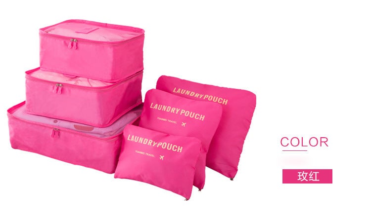 Travel Oxford Cloth Clothes Storage Bag Travel Supplies Suit Underwear Organizing Six-Piece Storage Bag - Image 3