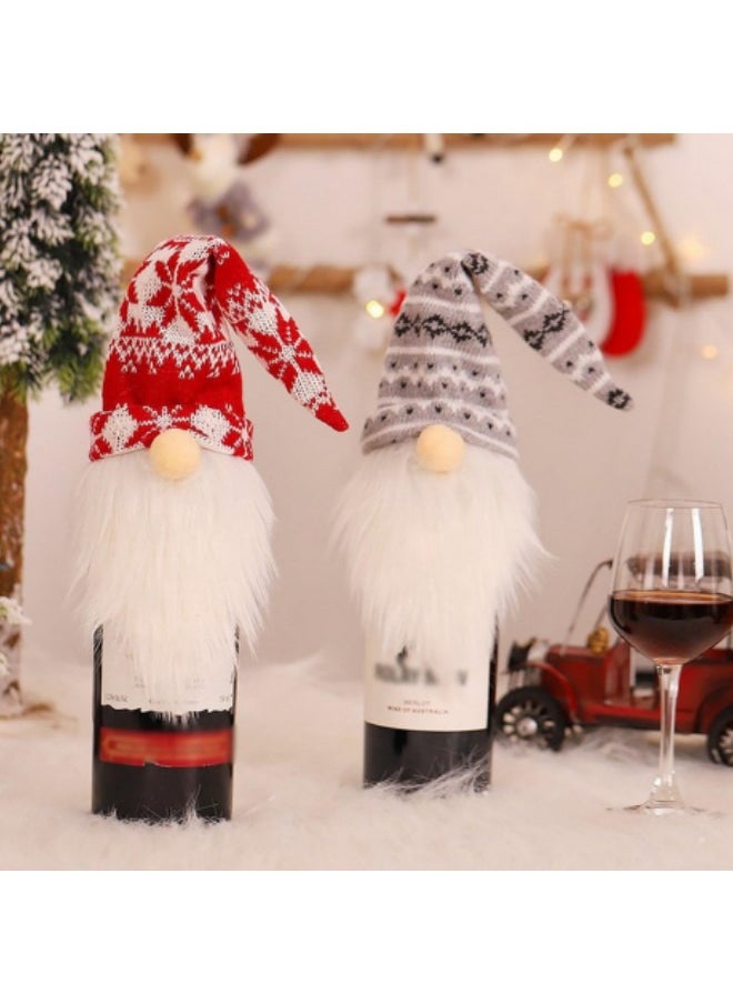 GGEROU 4Pcs Gnomes Wine Bottle Topper Cute Gnome Toppers Wine Bottle Cover  - Image 5