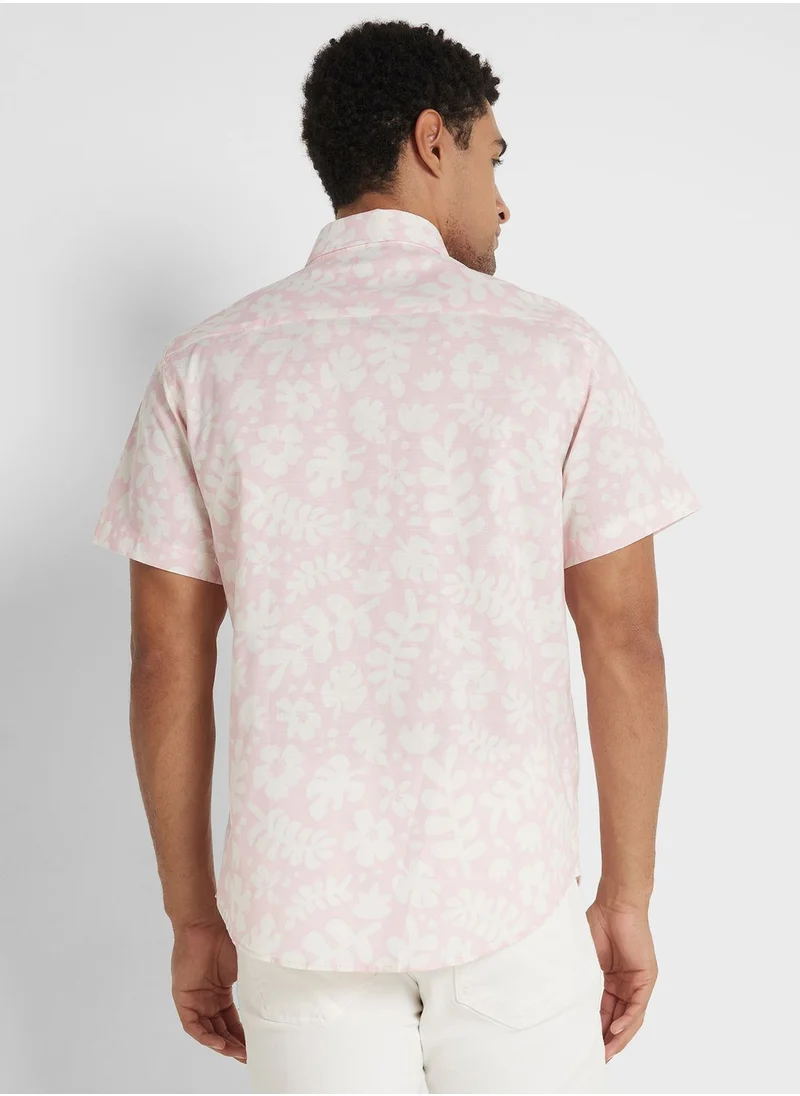 سفنتي فايف Leaf Print Shirt