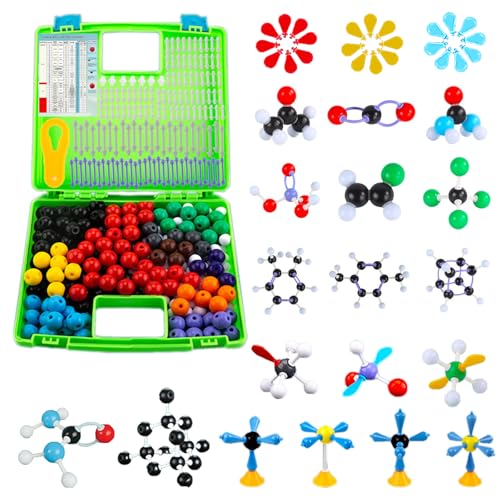 EXBEPE Comprehensive Chemistry Molecular Model Kit 406pc Organic and Inorganic STEM Set,Middle,High School,and College Supplies, Educational Science Set Learning Structure and Reactions Student Gifts - Image 1