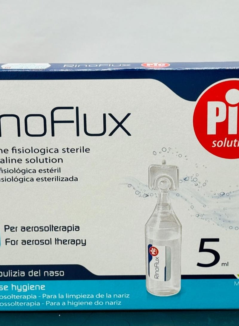 PIC محلول بيك رينوفلكس الملحي 20×5 مل - غسول أنفي معقم للأطفال والبالغين، زجاجات خالية من المواد الحافظة