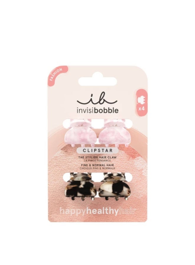 Invisibobble Clipstar Petit Four Hair Clips x4 - Image 1