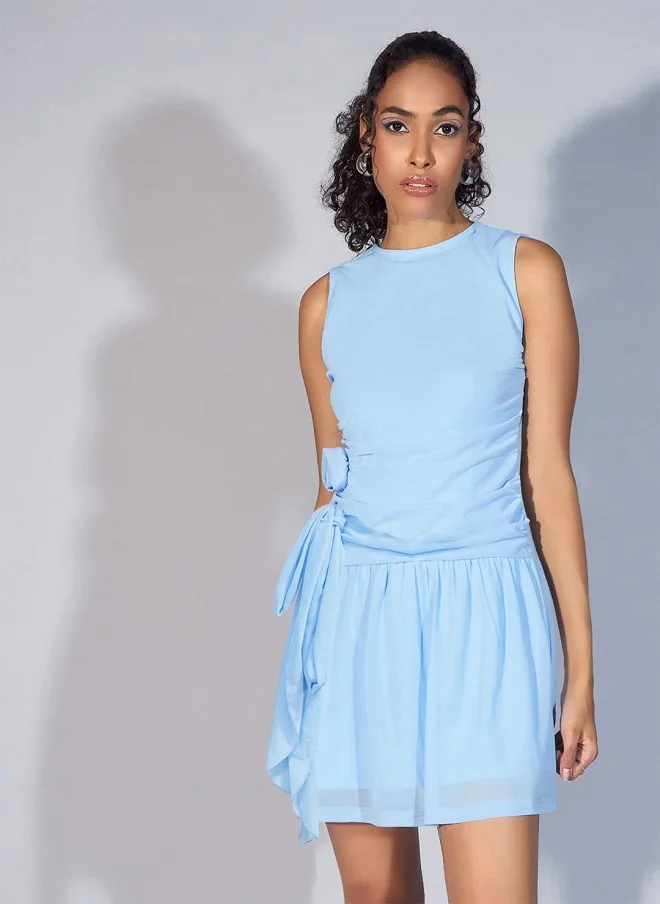 ساسافراس Fit & Flare Mini Dress for Women in Blue