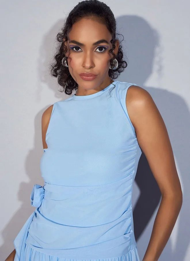 ساسافراس Fit & Flare Mini Dress for Women in Blue