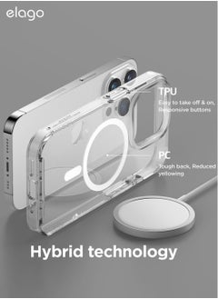 Elago Mag Hybrid for iPhone 14 Pro Case Cover Compatible with MagSafe - Transparent  - Image 5