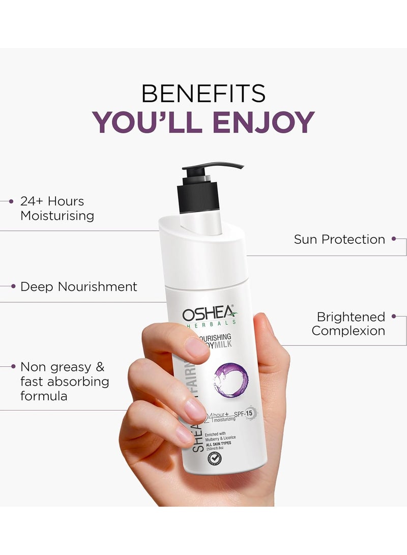 OSHEA Herbals Sheasoft Fairness Nourishing Body Milk Lotion with SPF 15 250 ml - Image 2