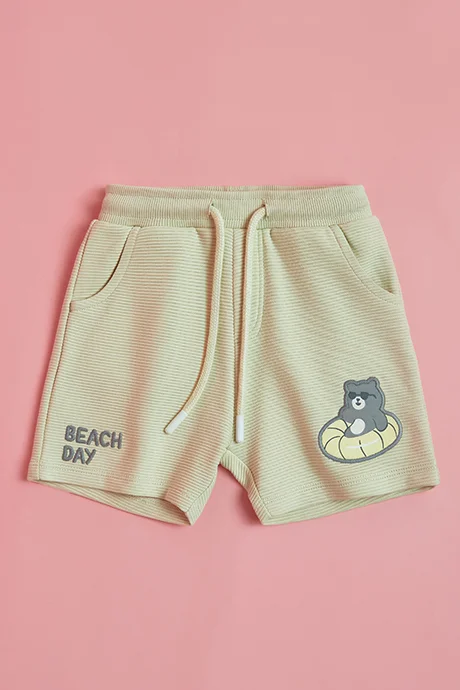 أر أند بي Embroidered Shorts with Drawstring Waist