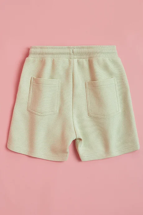 أر أند بي Embroidered Shorts with Drawstring Waist