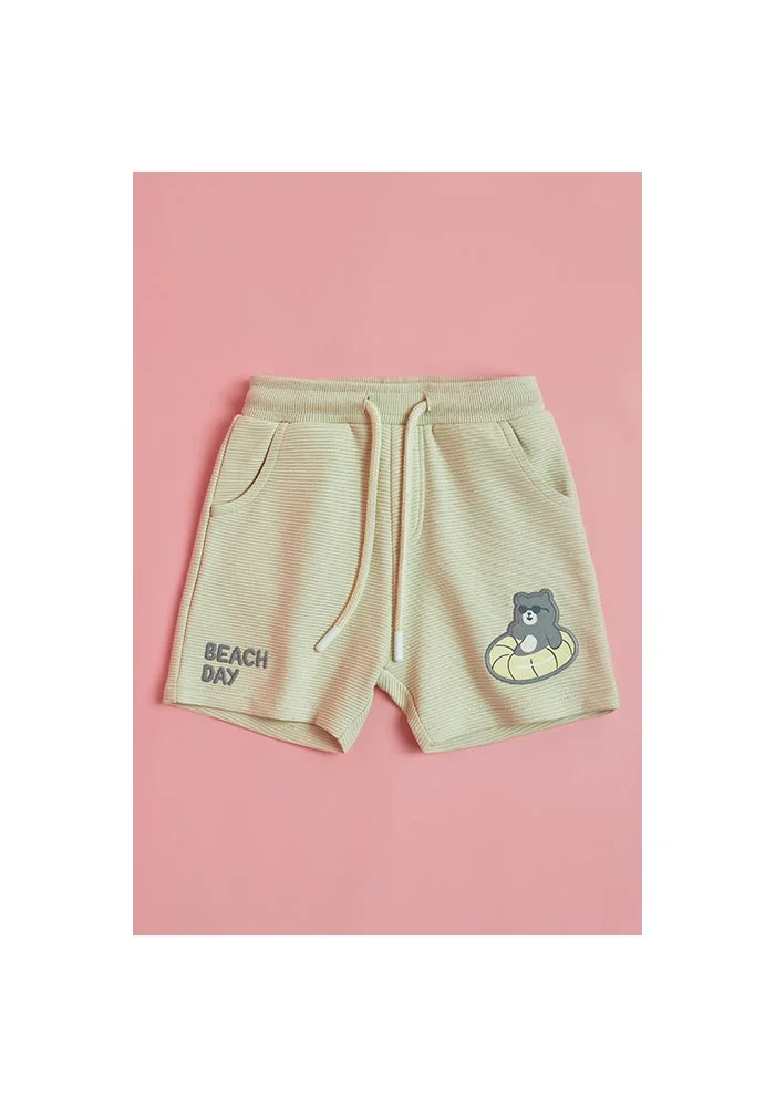 أر أند بي Embroidered Shorts with Drawstring Waist