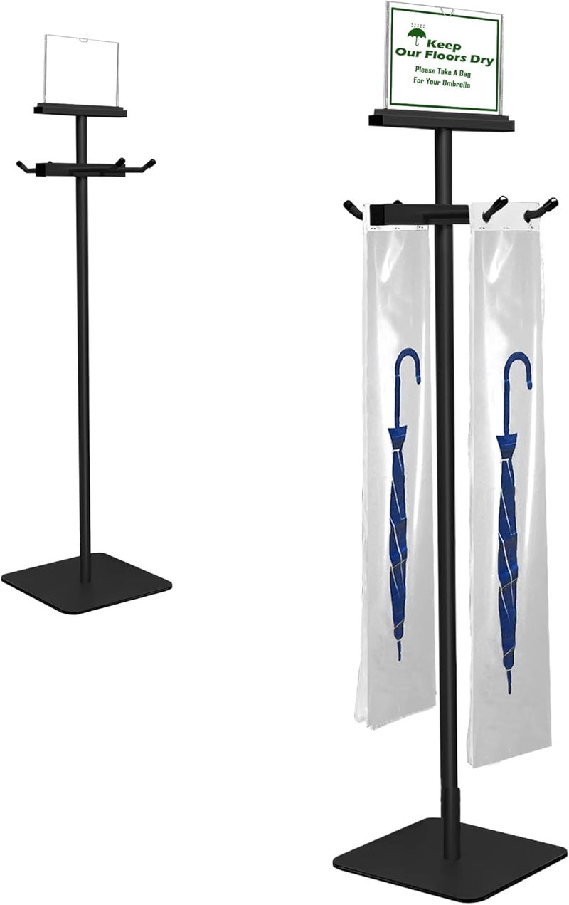 montex Umbrella Bag Stand, Umbrella Holder Stand with Free 200 Disposable Large Plastic Umbrella Bags, Wet Umbrella Bags Stand - Image 1