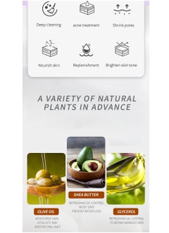 RedMapleTEK 4pcs Handmade Soap with Plant Essential Oil, Suitable for Whole Body Cleaning and Bathing 100g*4 (Honey, Papaya, Aloe Vera, Lemon)  - Image 2
