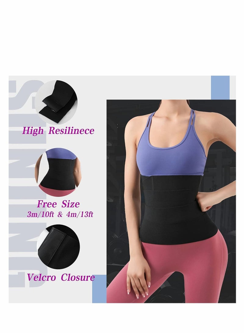 Generic Women's waist trimmer, invisible wrap training belt, adjustable shaping waist belt, shaping clothes (4 meters black)  - Image 2