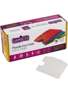 Lamiess LMS214 Horizontal 54x86 Plastic Card Holder 50Pcs/Pk. (153 04 0603) 