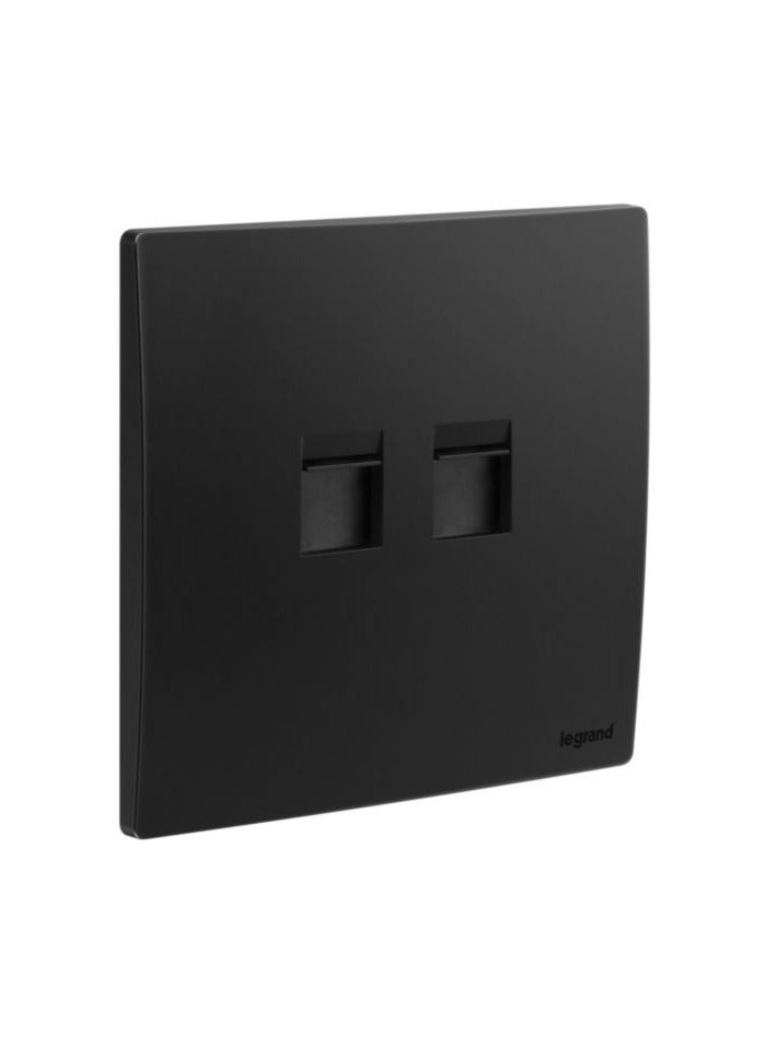 2G RJ11 Keystone Socket Mallia Senses Matt Black 281195MB