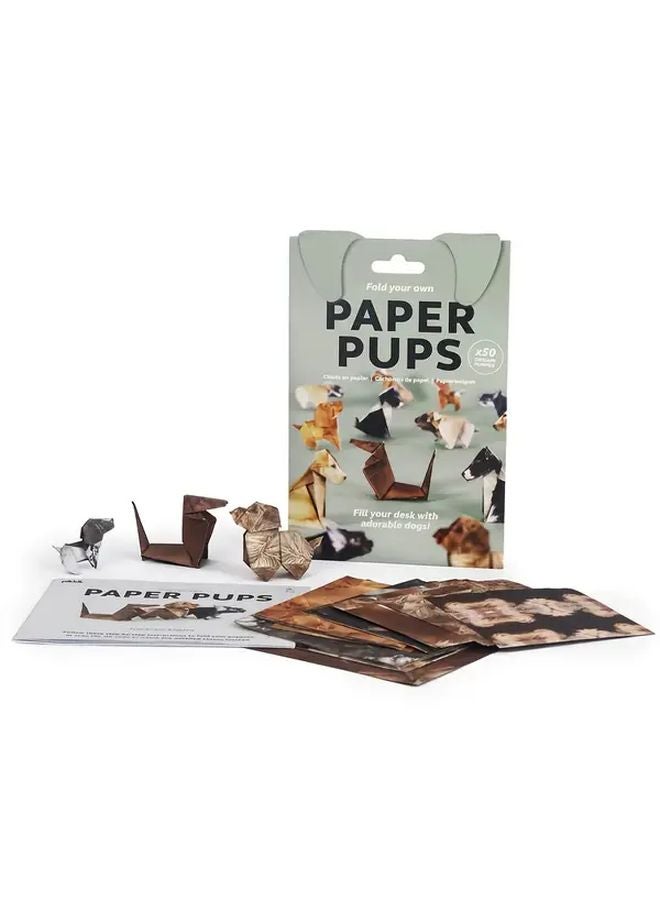 50 قطعة من زينة الكلاب الورقية القابلة للطي لتزيين طاولة الأعياد والحفلات والهدايا - Image 2