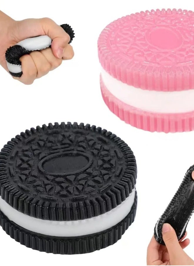 OREAN 2PCS taba Squishy Biscuit Stress Relief Toy,Pinch Decompression Toy for Anxiety & Relaxation, Perfect Desk Accessory & Fun Fidget Toy for Adults, Ideal for Stress Relief  - Image 1