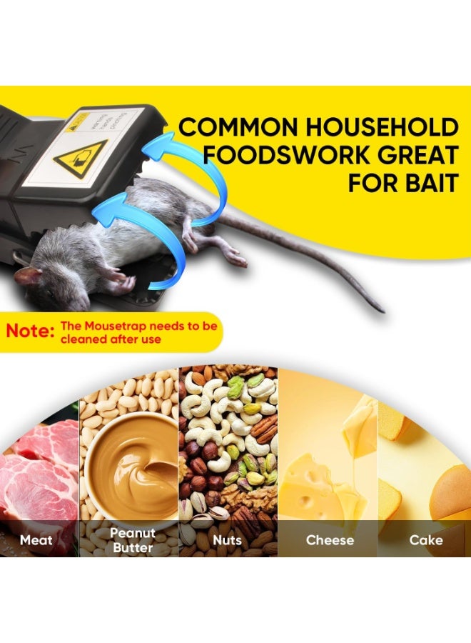 Arabest Rat Trap 6-Pack, Large Mouse Traps for Indoor and Outdoor Use, Reusable Mouse Trap, Fast, Hygienic, Unplugged, Used to Catch Mice, Squirrels, Rodents, for Home, Yard and Barns - Image 2