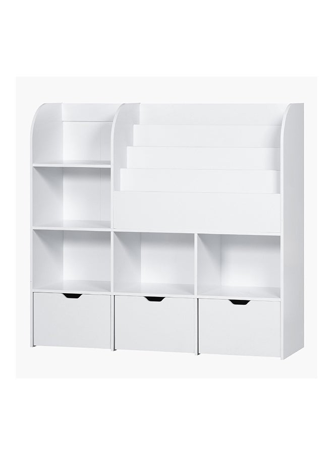 Home Box Vanilla Cosmic Storage Cabinet and Bookcase with 3 Drawers 140 x 130 x 40 cm - Image 3