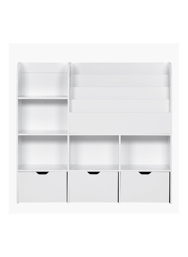 Home Box Vanilla Cosmic Storage Cabinet and Bookcase with 3 Drawers 140 x 130 x 40 cm - Image 2