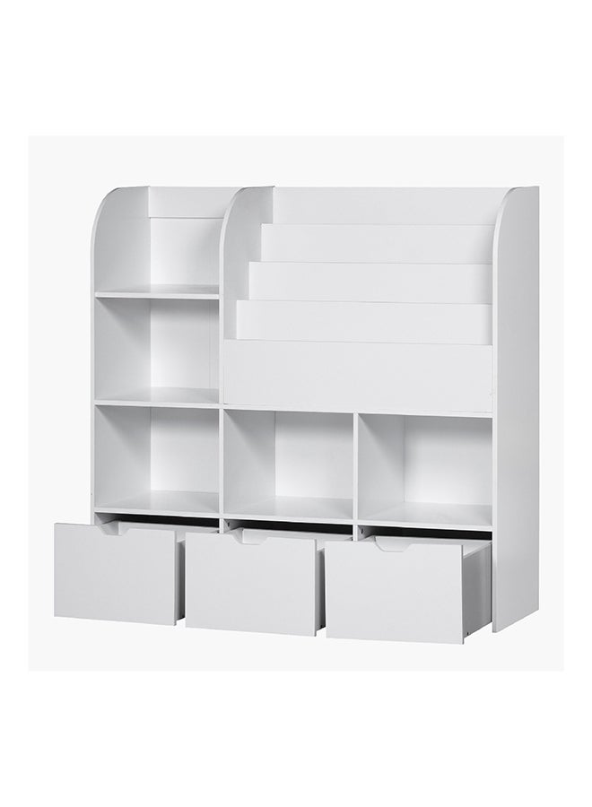 Home Box Vanilla Cosmic Storage Cabinet and Bookcase with 3 Drawers 140 x 130 x 40 cm - Image 4