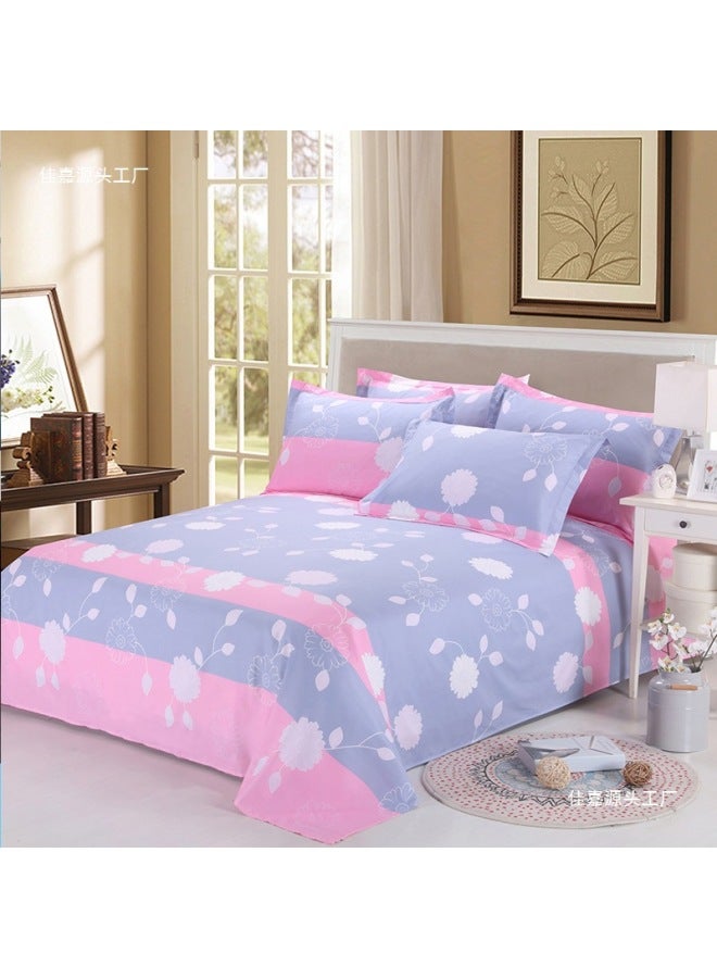 Thickened 100 Cotton Sheets Single Cotton 1.5 Meters 1.8m Double Single Sheets Student Dormitory Summer And Autumn-Color:Heart To Heart-Specifications:1.35m 1.8*2.3m For Wide Beds - Image 2