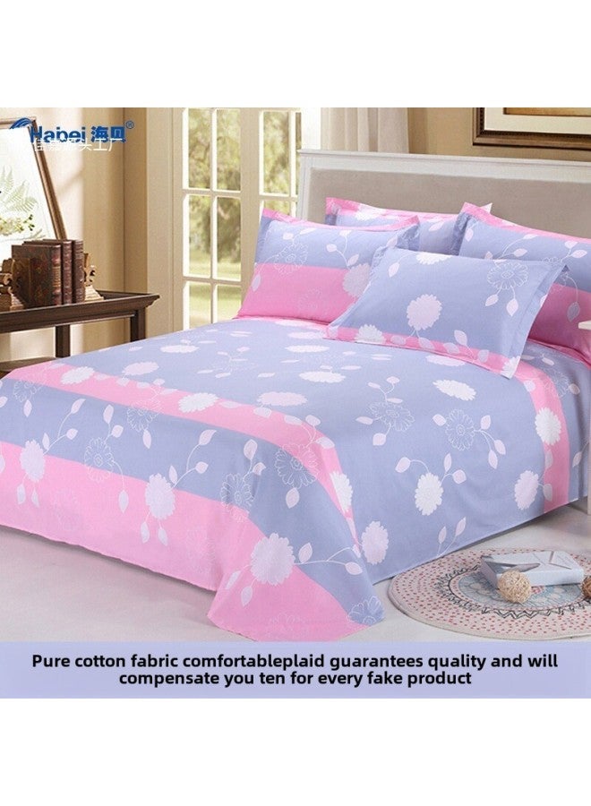 Thickened 100 Cotton Sheets Single Cotton 1.5 Meters 1.8m Double Single Sheets Student Dormitory Summer And Autumn-Color:Heart To Heart-Specifications:1.35m 1.8*2.3m For Wide Beds - Image 3