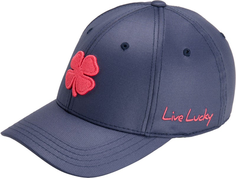 Black Clover Spring Luck Navy L/XL Hat with Psych Pink Clover - Image 1