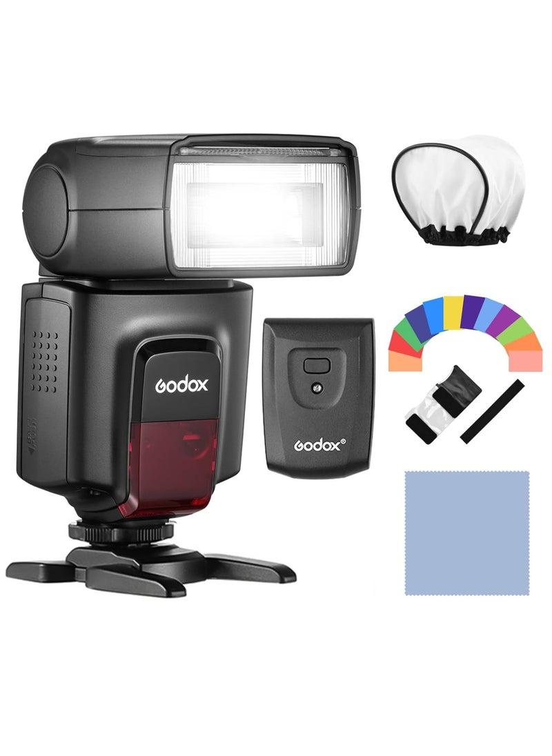 Godox T560II Universal On-Camera Flash GN38 Standard Hot Shoe 2.4G Wireless Trigger with Trigger Transmitter Compatible with Canon Sony Nikon Panasonic Olympus Pentax and Other DSLR Cameras  - Image 1