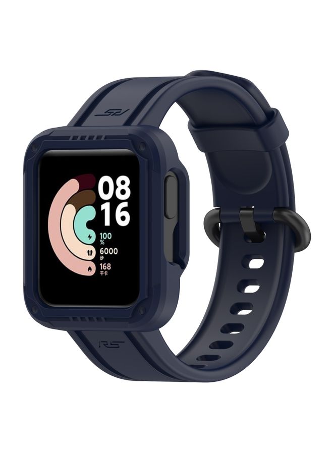 Replacement Strap For Xiaomi Redmi Watch 2 Lite Silicone Solid Color Watch Band Ink Blue