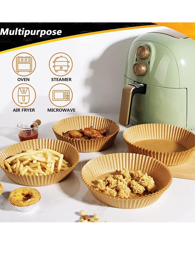 Air Fryer Paper Liners - 100 Pieces, Non-Stick, Round, Large  - Image 2