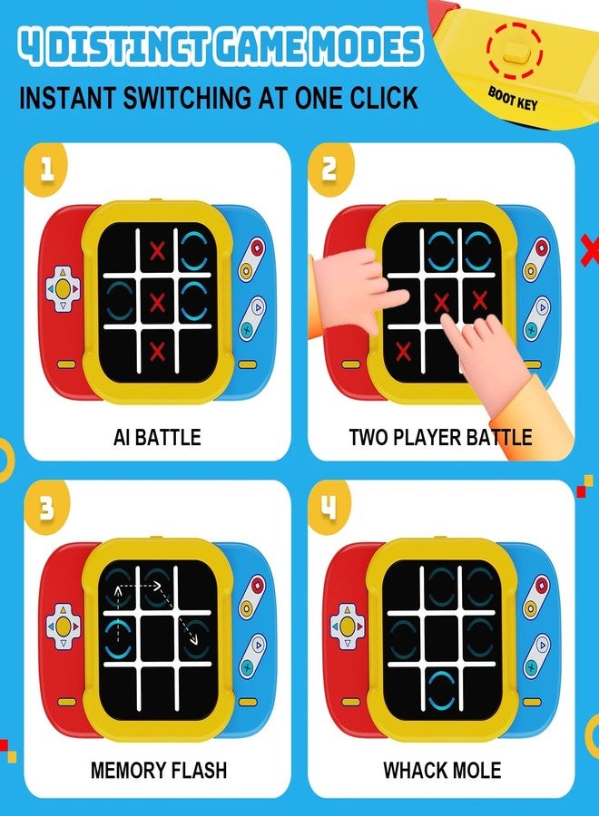 ADKD Electronic Tic Tac Toe Game with Lights and Sounds - 3 Game Modes, Learning Strategy and Brain Development Puzzle Game for Kids (Multicolor) - Image 4