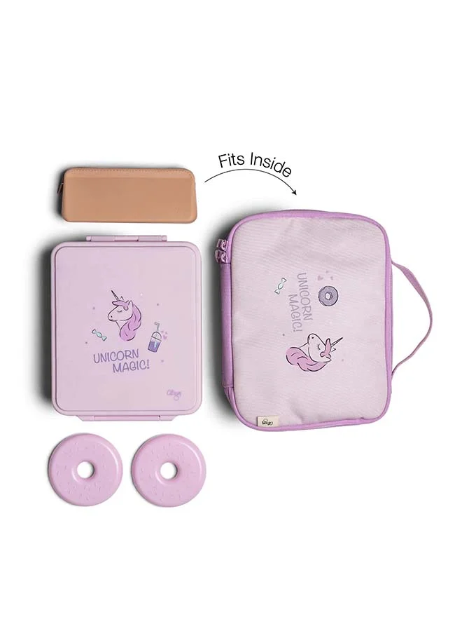 Citron Insulated Square Lunch Bag Stormy - Unicorn
