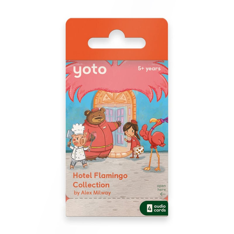 YOTO Hotel Flamingo by Alex Milway 4 Kids Audio Cards for Use with Player Mini Allin1 Audio Device Educational ScreenFree Listening with Fun Stories for Playtime Bedtime Travel Ages 5 - Image 2