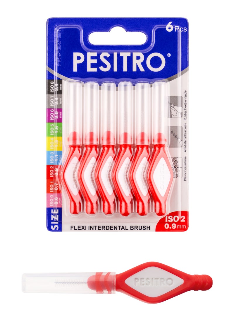 PESITRO FLEXI Interdental Brush Size 2 (0.9 mm) | Precise Plaque Removal for Narrow Gaps - Image 1
