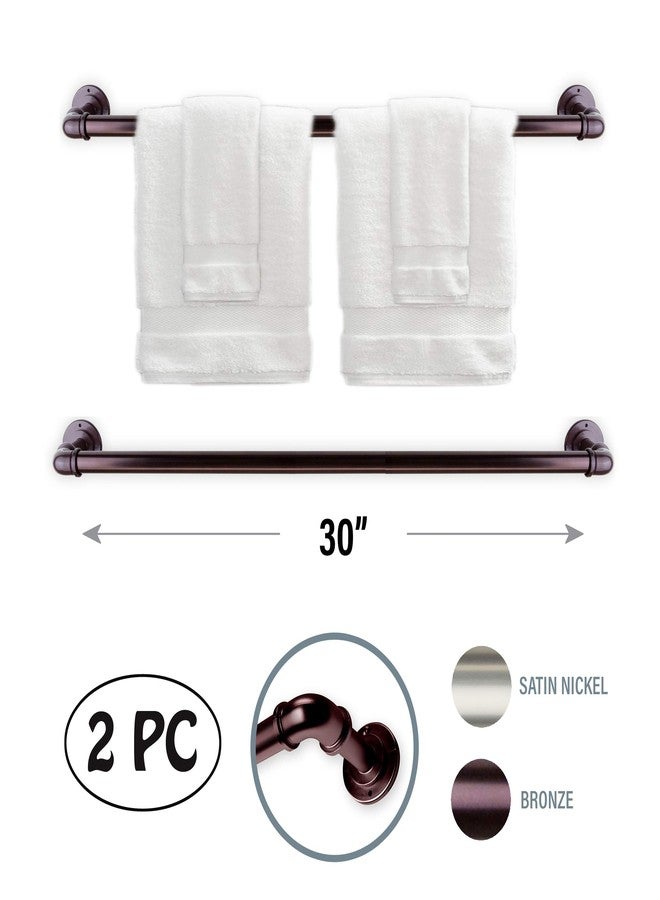 Rod Desyne Industrial Pipe Design 30" Towel Bar, (Set of 2), Bronze - Image 4