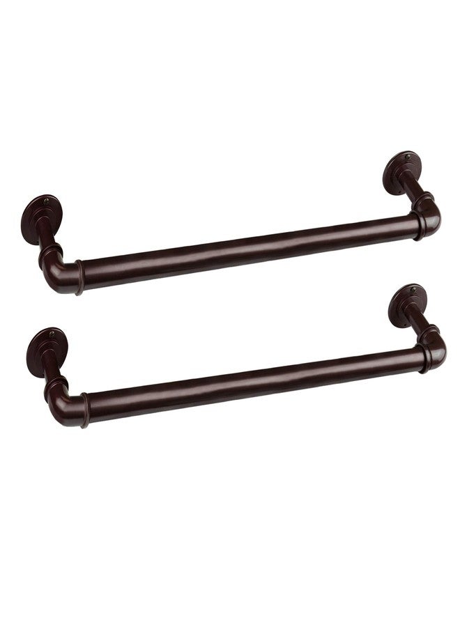 Rod Desyne Industrial Pipe Design 30" Towel Bar, (Set of 2), Bronze - Image 1