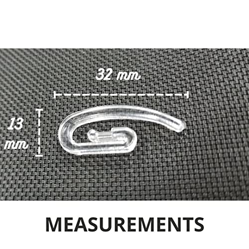 FAPBADRI Transparent Hook for Curtain Channel/Track - Plastic - 200 Pieces - Image 2