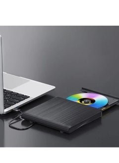 Furtey Premium USB 3.0 External DVD Drive - Ultra Slim Arabic/English Bilingual Optical Burner for Laptop & Desktop, Compatible with Windows 11/10/8/7 Linux Mac, VCD/DVD-RAM/±RW Writer Reader (Desert-Tested Heat-Resistant Black)  - Image 3