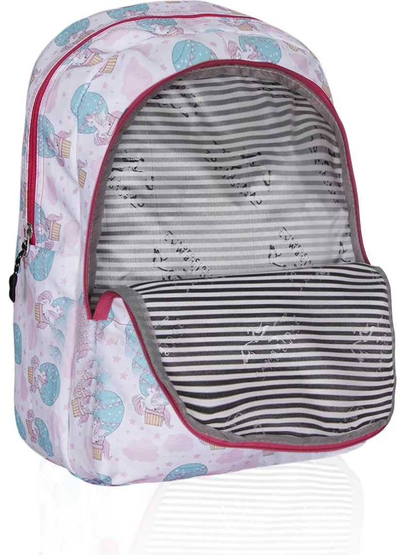 Cambridge Polo Club Triple School Bag Set White - Pink