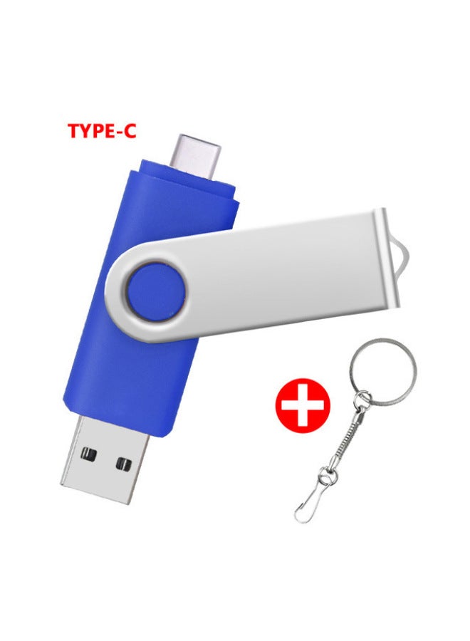 TYPE-C Mobile Phone U Disk OTG Rotating U Disk Can Be Fixed LOGO U Disk 8G16G32G64G128G Gift U Disk-color:blue-capacity:3.0 64GB - Image 5