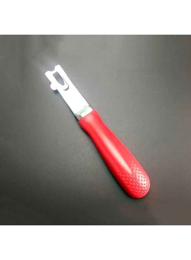 4pcs Dual Function PVC Welding Razor Floor Scraper Heavy Duty Metal Red Handle - Image 4