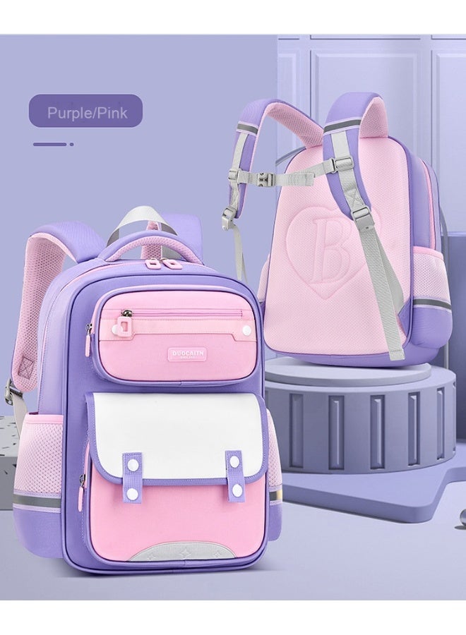 حقيبة مدرسية خفيفة الوزن ومقاومة للماء بتصميم بريطاني لطلاب المرحلة الابتدائية.  - Image 3