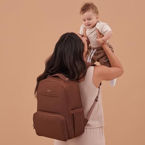 JuJuBe Classic Diaper Bag Backpack with Portable Changing Pad, Baby Stroller Straps, Large Travel Backpack for Boy or Girl, For Carrying Baby Bottles, Wipes, Diapers, Pacifiers, Espresso - Image 3