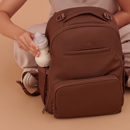 JuJuBe Classic Diaper Bag Backpack with Portable Changing Pad, Baby Stroller Straps, Large Travel Backpack for Boy or Girl, For Carrying Baby Bottles, Wipes, Diapers, Pacifiers, Espresso - Image 5