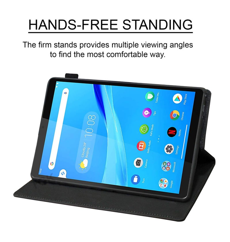 TGK Executive Leather Flip Cover with Silicone Back Case for Lenovo Tab M8 HD Cover 2nd Gen/Tab M8 HD 3rd Gen 8 inch [Model TB-8505X / TB-8505F / TB-8506X] Black - Image 4