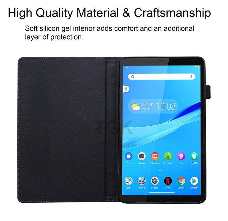 TGK Executive Leather Flip Cover with Silicone Back Case for Lenovo Tab M8 HD Cover 2nd Gen/Tab M8 HD 3rd Gen 8 inch [Model TB-8505X / TB-8505F / TB-8506X] Black - Image 3