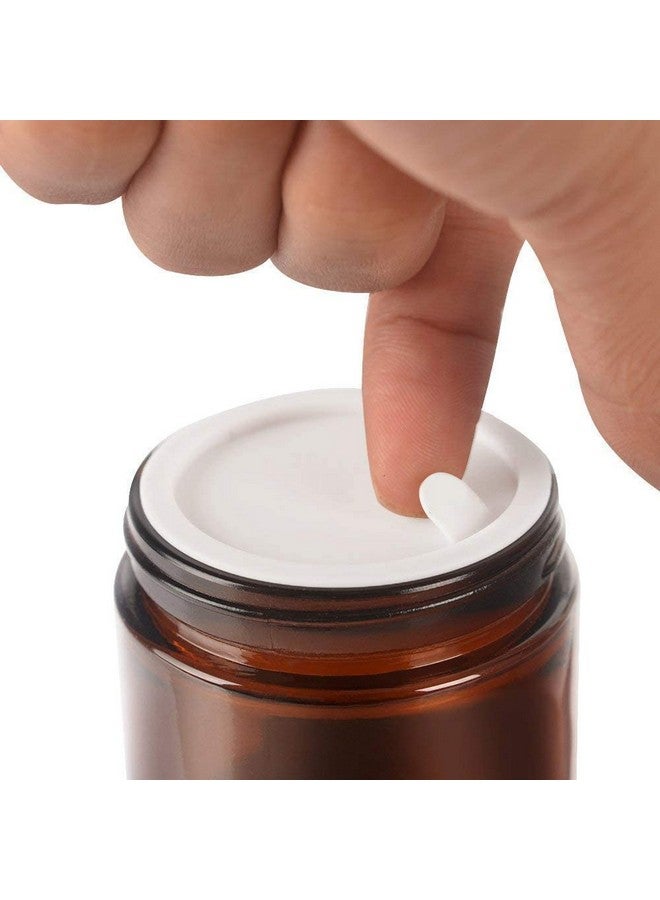 WENGTY Empty Glass Cosmetic Jar/Container Acrylic Jar Container for Eye shadow, Makeup, Face Cream, Lotion, Lip Balm, Body Butter, Scrub and Other Beauty Products (Black) (8) - Image 2